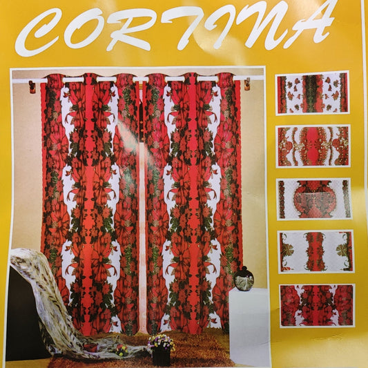 CORTINA VENTANA NAVID 2PCS 1.45*2M