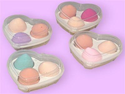 ESPONJA MAQUILLAJE 3PCS CORAZON