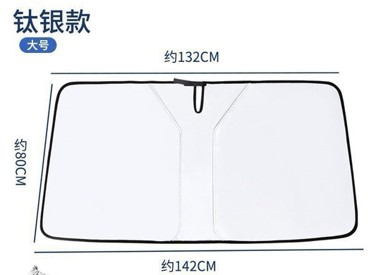 PARASOL PARA CARRO 132*80*142CM PLATEADO