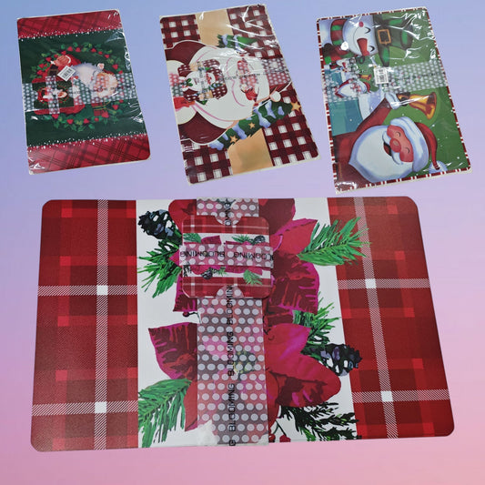 SET INDIVIDUAL PVC NAVIDAD 6+6