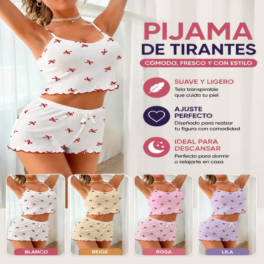 PIJAMA SHORT TIRANTES MARIPOSA 611