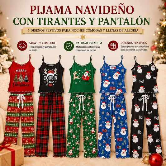 PIJAMA SHORT TITANTE NAVIDENO