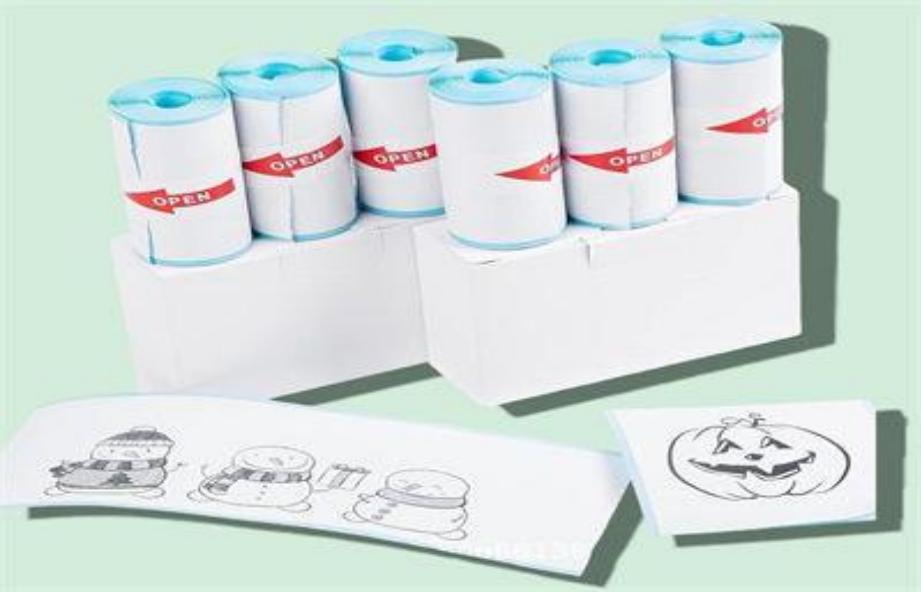 PAPEL STICKER ROLLO P/ MINI IMPRESORA