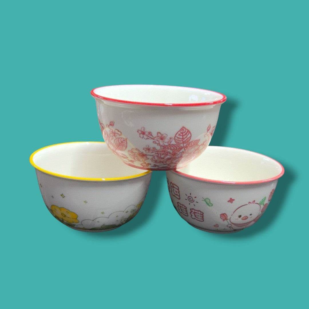 TAZA CERAMICA DISENO FLOR 4.5PULG