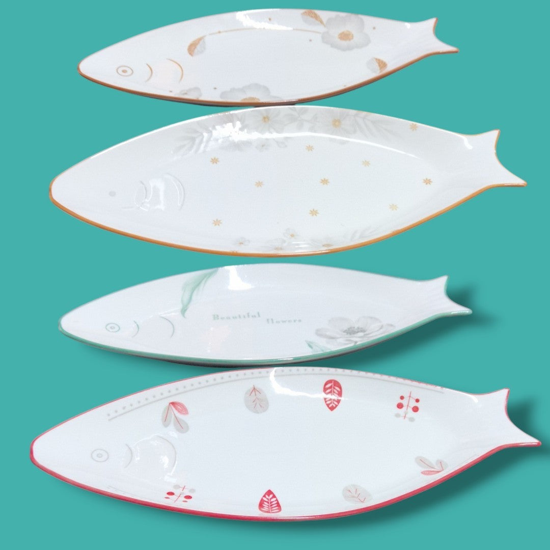 PLATO CERAMICA PESCADO 15.5PULG