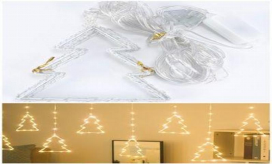 LUZ CORTINA ARBOL METAL 8 CALIDO