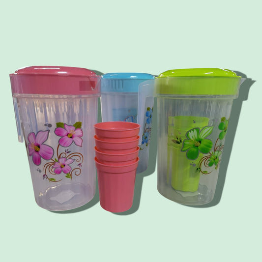 JUEGO PICHEL CON VASO PVC 5PCS 8802