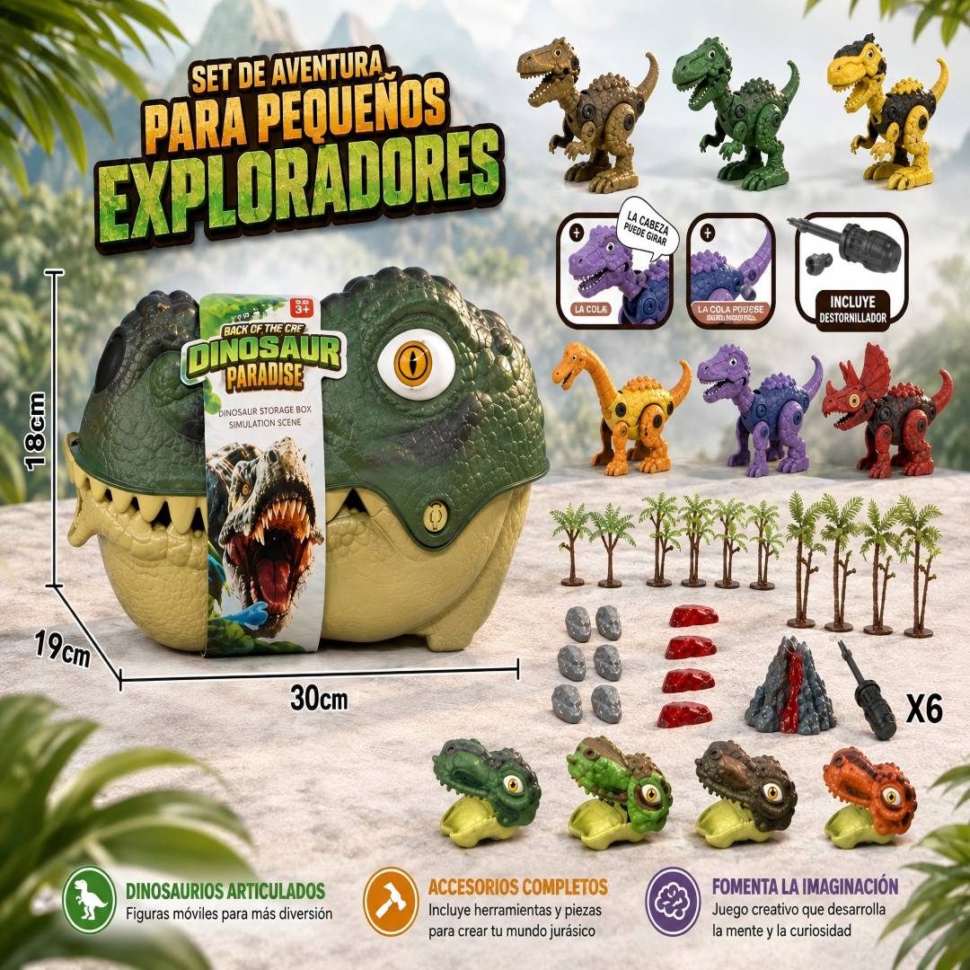 JUEGO DINOSAURIO CABEZA WE606-2 C