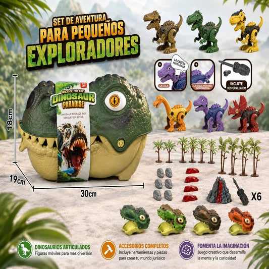 JUEGO DINOSAURIO CABEZA WE606-2 C