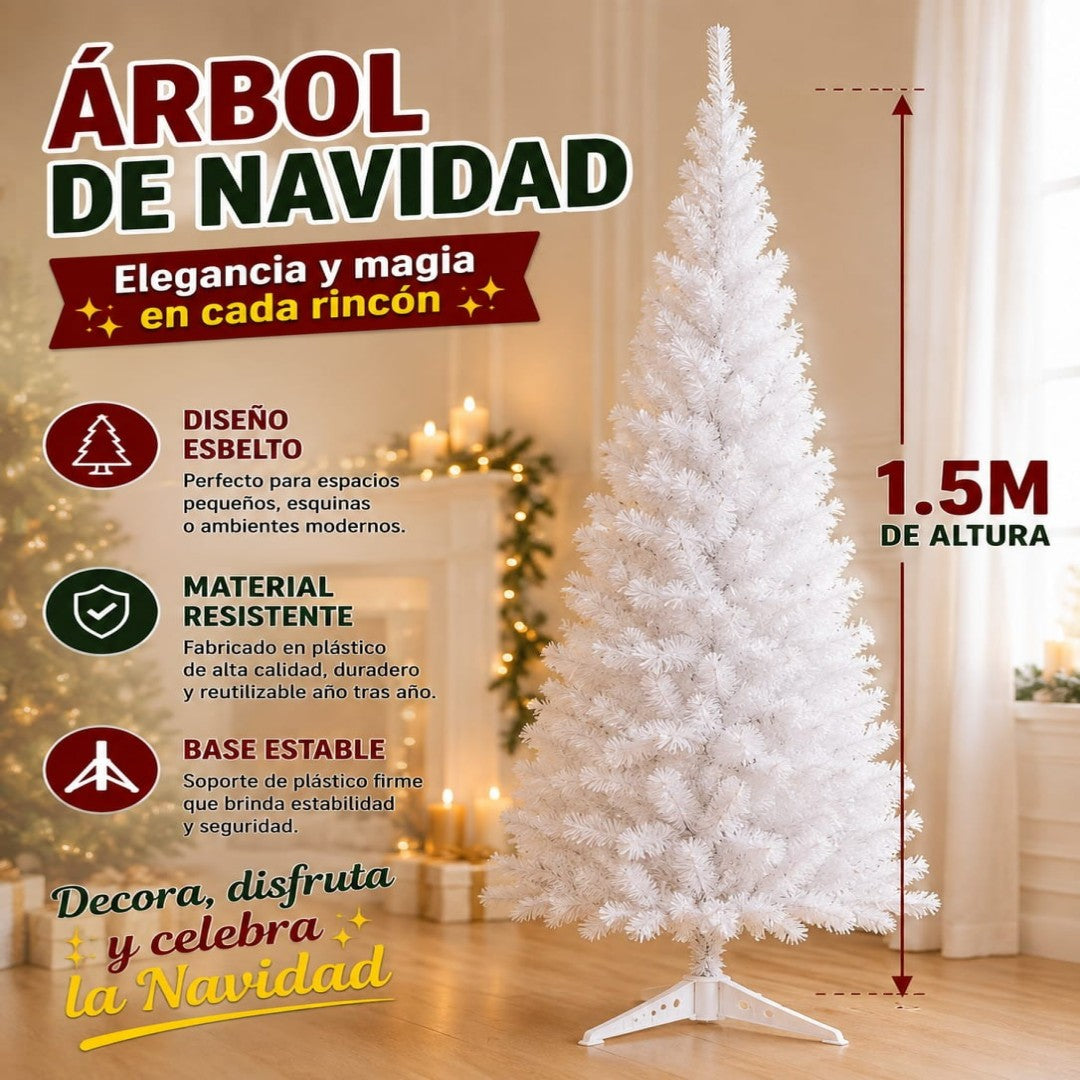 ARBOL NAVIDAD 150CM 300T BLANCO