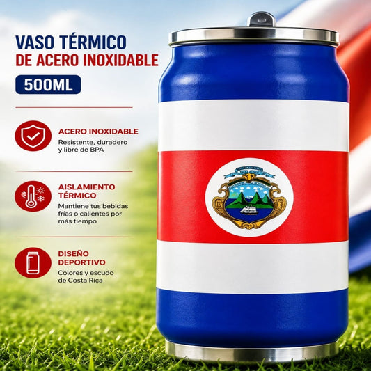 VASOS ACERO TIPO LATA 500ML BANDERA CR