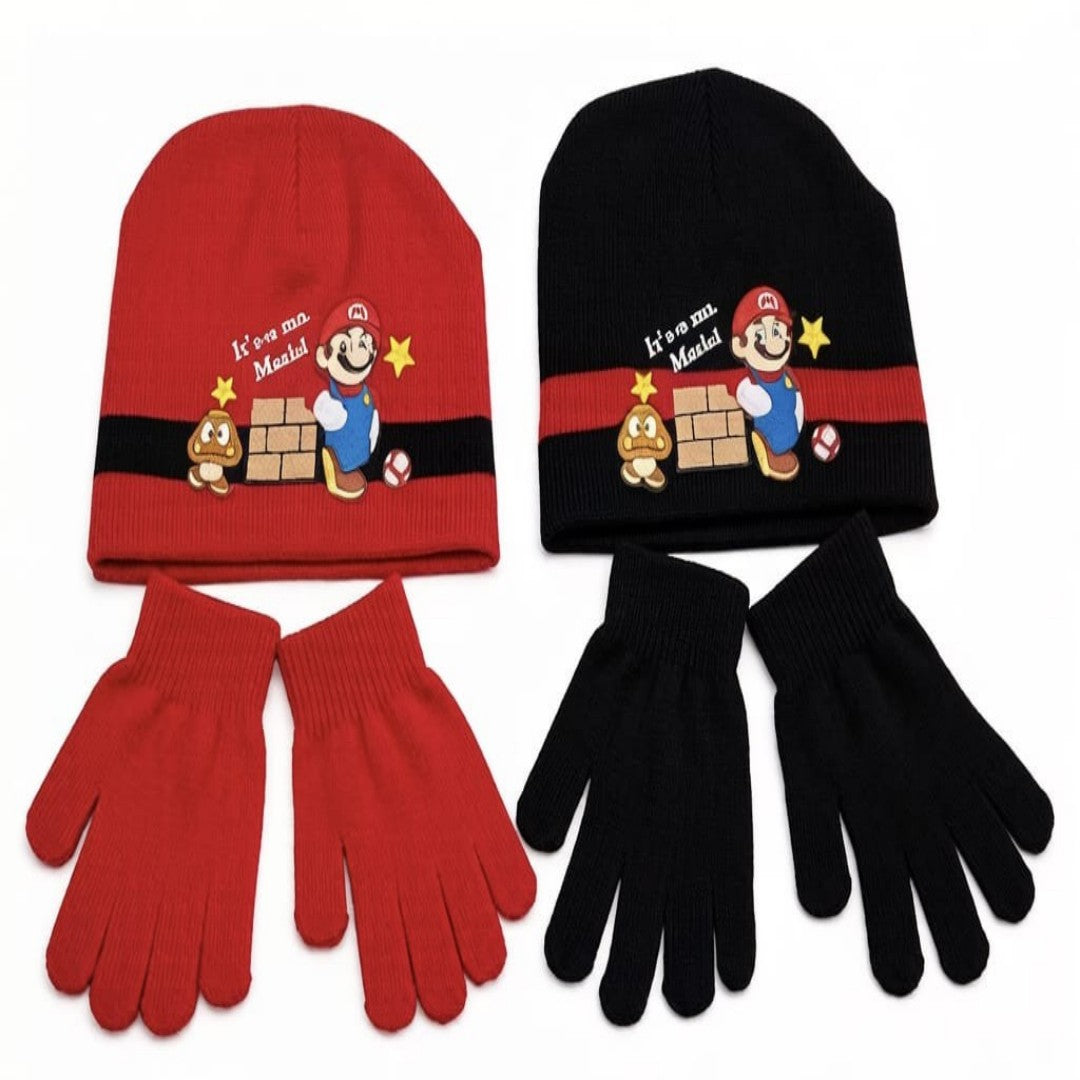 Gorro + guantes estampados