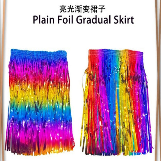 FALDA HAWAIANA METALICOS COLOR