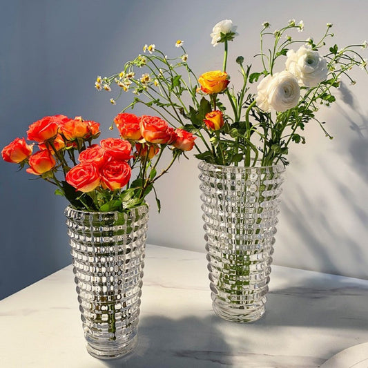 FLORERO VIDRIO RALLA TUBO 18