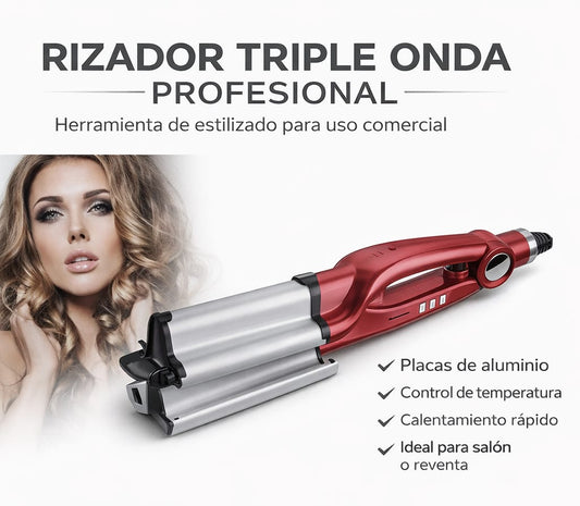 Rizador de pelo de 3 tubos SYC-808