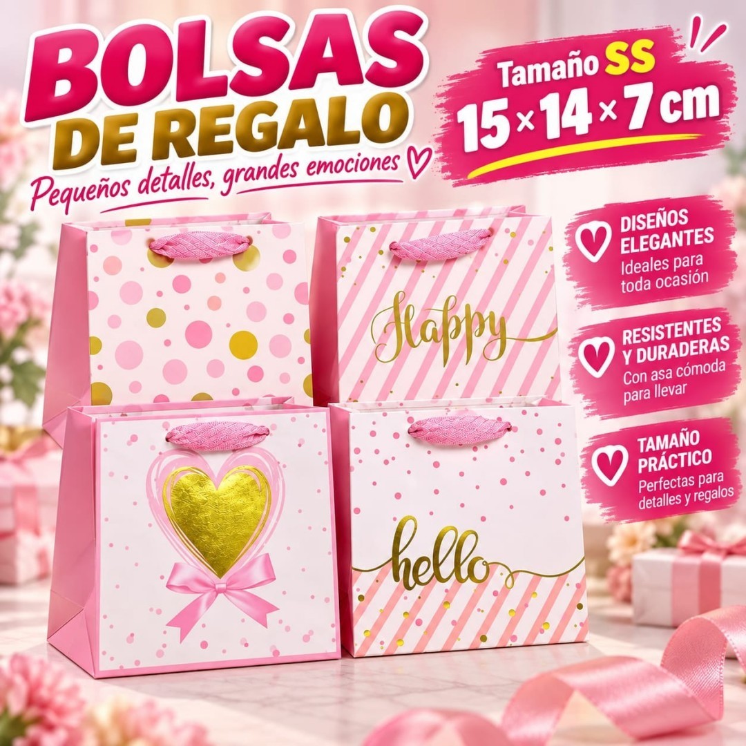 BOLSA REGALO SS 15*14*7CM PUNTO