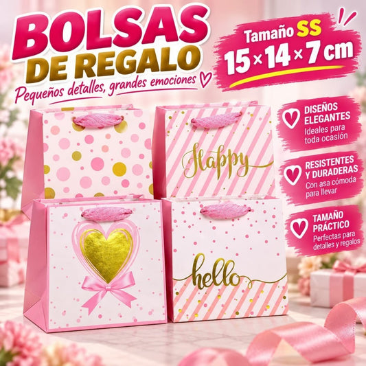 BOLSA REGALO SS 15*14*7CM PUNTO