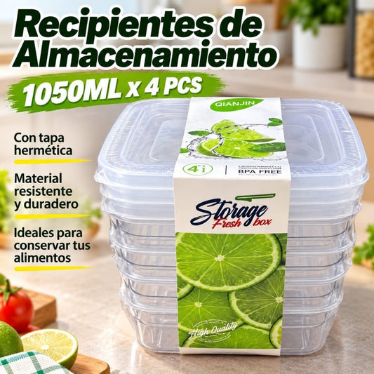 SET DE RECIPIENTES 4PCS 1050ML