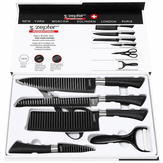 SET CUCHILLO NEGRO COCINA ZP-004