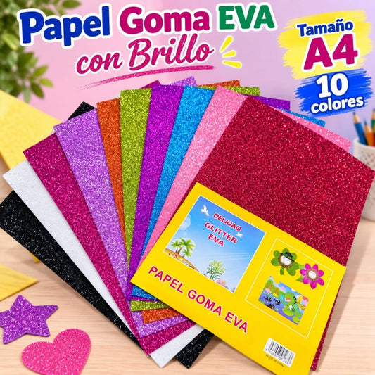 PAPEL COMA EVA ESCARCHA 1.5MM 10PCS