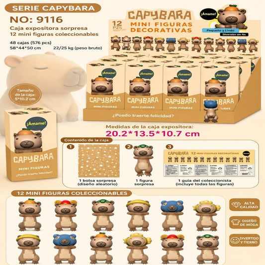 CAPIBARA CAJA SORPRESA 12PCS 9116