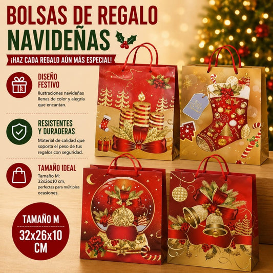 BOLSA REGALO NAVID M 32*26CM 1393