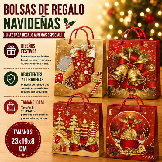 BOLSA REGALO NAVID S 23*19CM 1393
