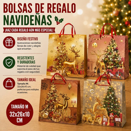 BOLSA REGALO NAVID M 32*26CM 5001