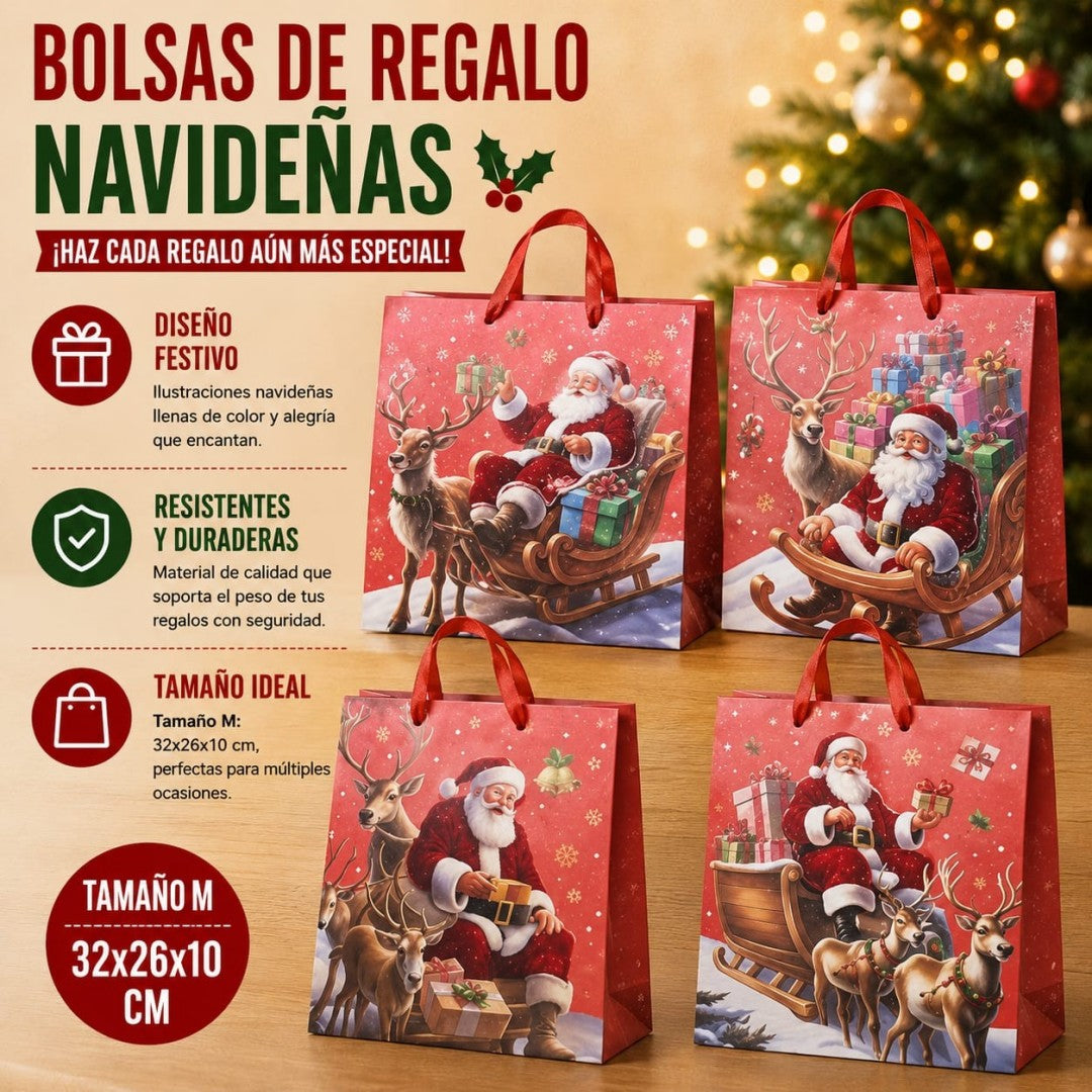 BOLSA REGALO NAVID M 32*26CM 8967