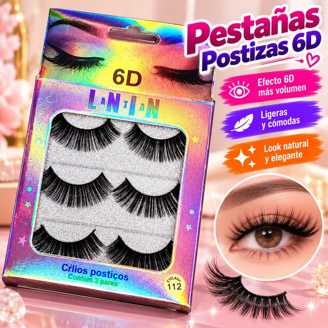 PESTANA 6D 3PCS CAJA