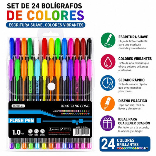 LAPICERO GEL 24 COLOR CQ905-24