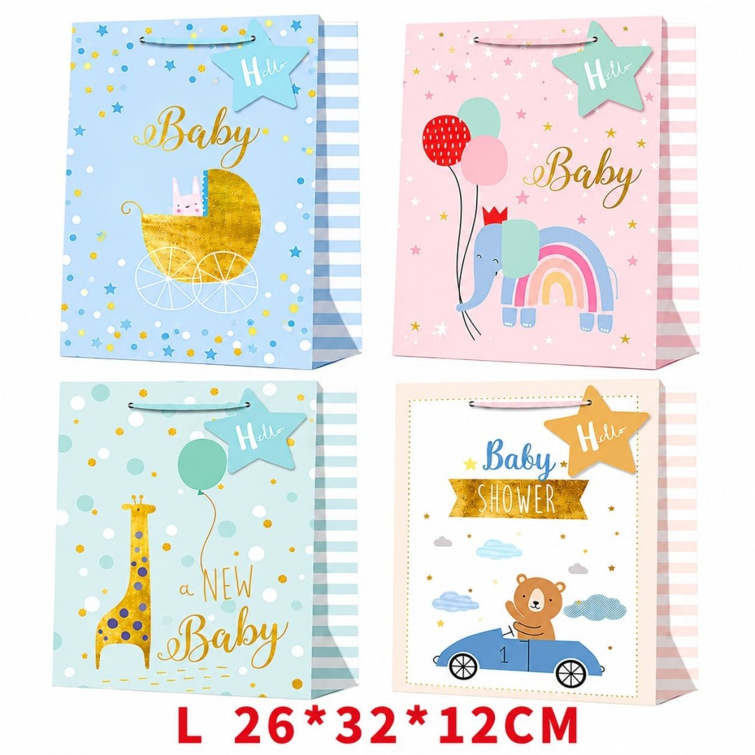BOLSA REGALO BEBE L 26*32*12CM 3250