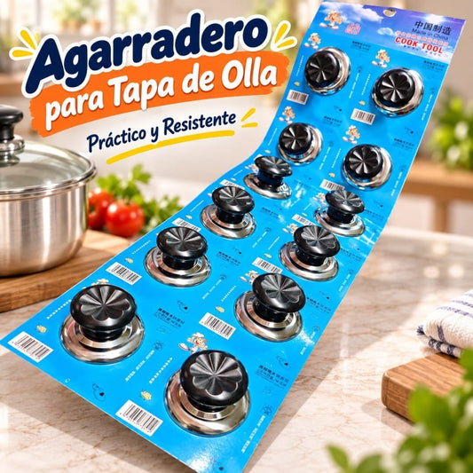 AGARRADERO ACERO P/TAPA OLLA FLOR