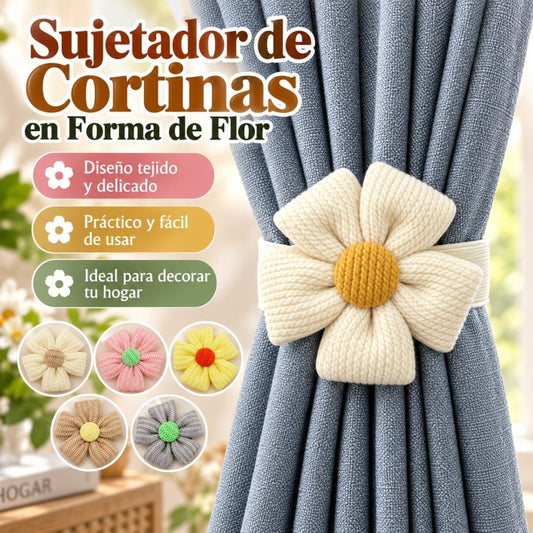 SUJETADORES DE CORTINAS FLOR