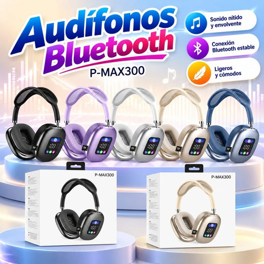 AUDIFONO BLUETOOTH CON PANTALLA P-MAX300