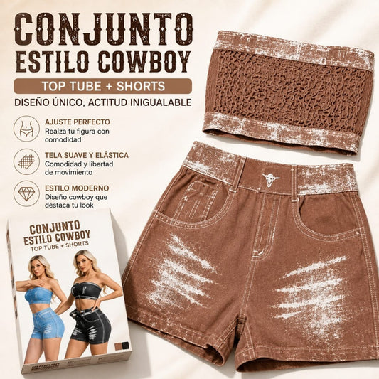 CONJUNTO DE TOP Y SHORT MUJER ABC673