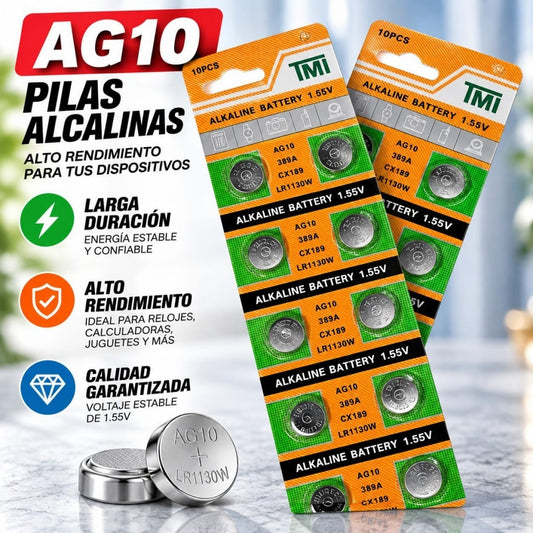 BATERIA RELOJ AG10 10PCS
