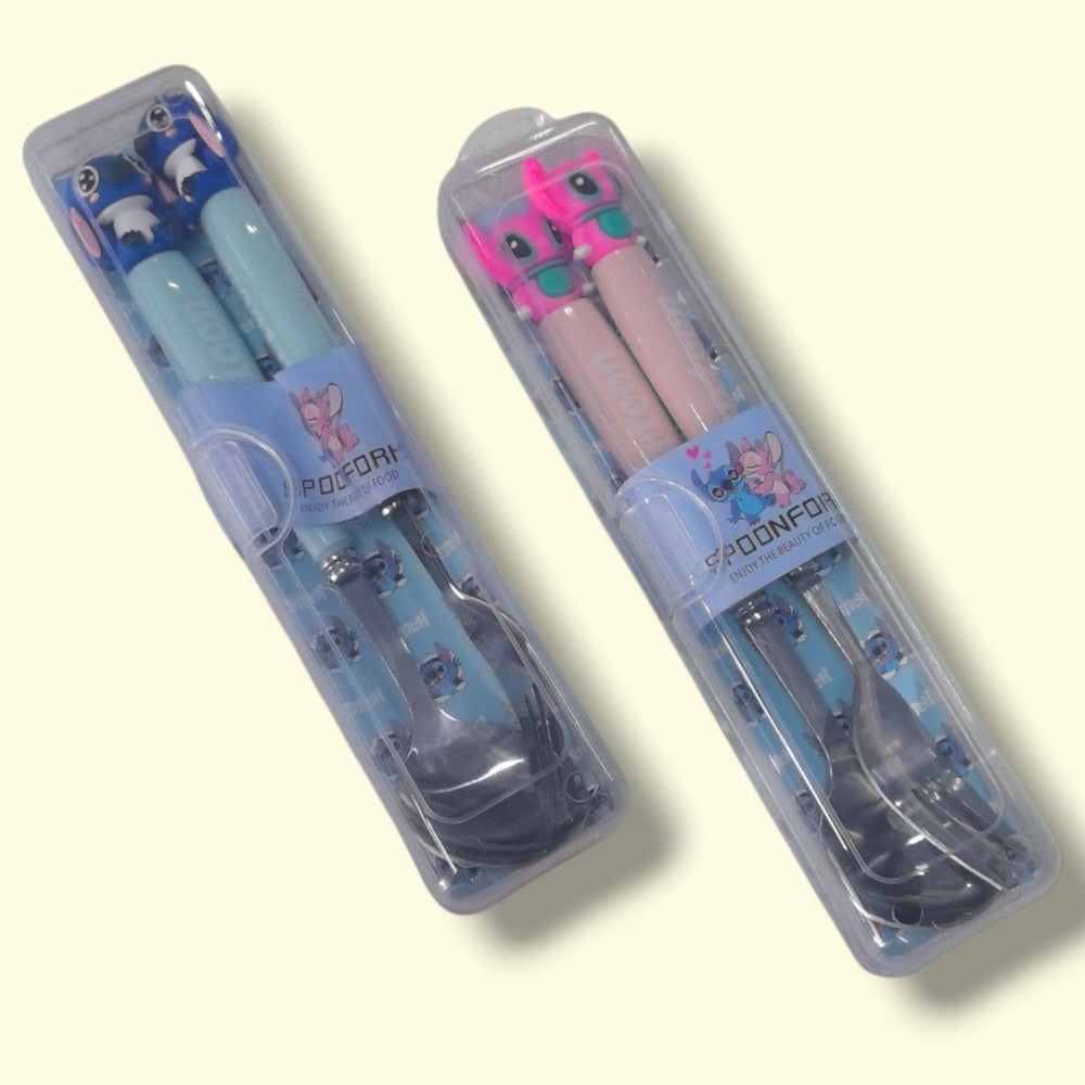 SET CUCHARA TENEDOR STITCH