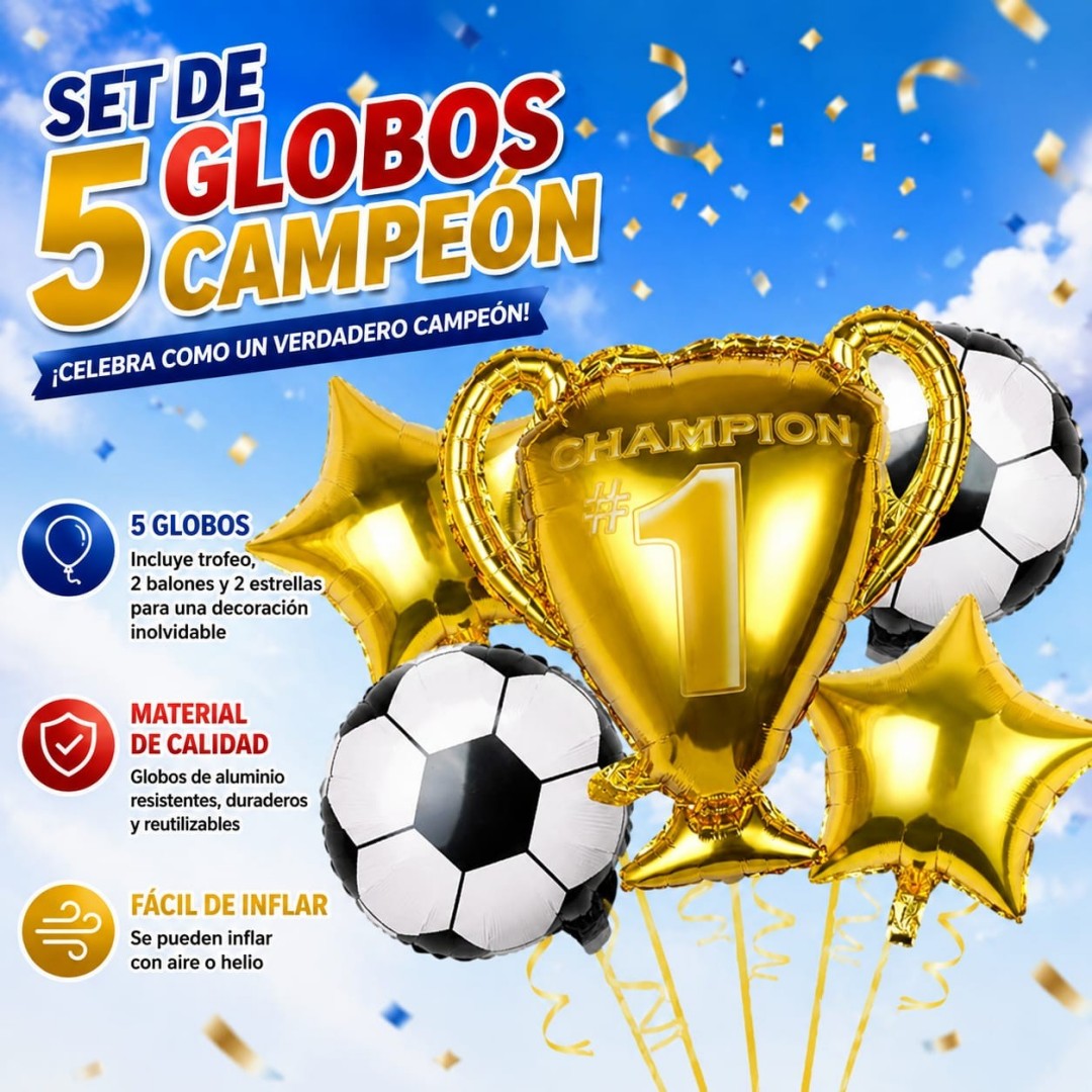 GLOBO FUTBOL TROFEO 5PCS