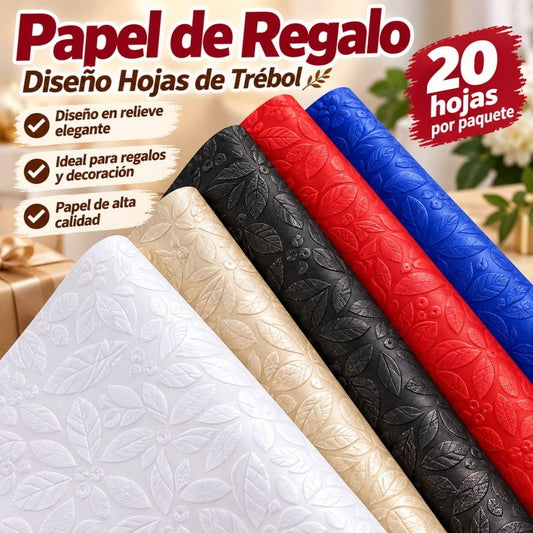 PAPEL REGALO 80G CLOVER 20H