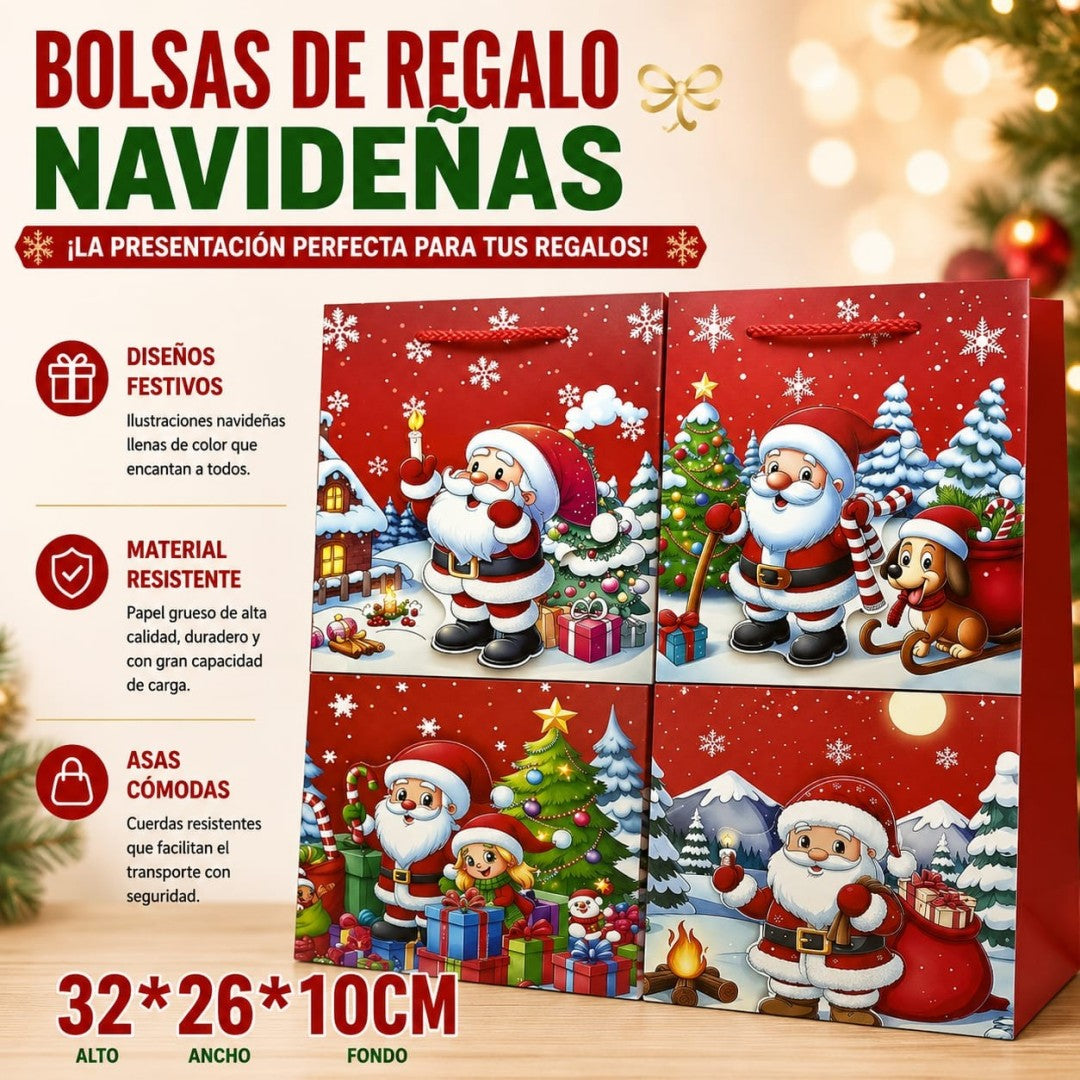 BOLSA REGALO NAVID M 32*26CM 7261