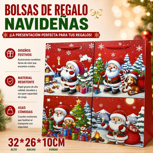 BOLSA REGALO NAVID M 32*26CM 7261