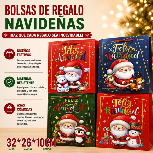 BOLSA REGALO NAVID M 32*26CM 7257