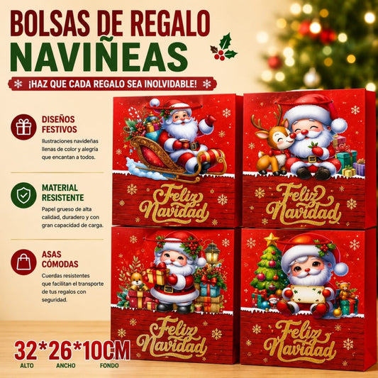 BOLSA REGALO NAVID M 32*26CM 7260