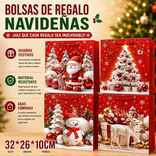 BOLSA REGALO NAVID M 32*26CM 7271