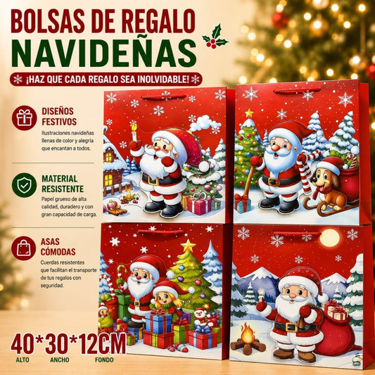 BOLSA REGALO NAVID L 40*30CM 7261