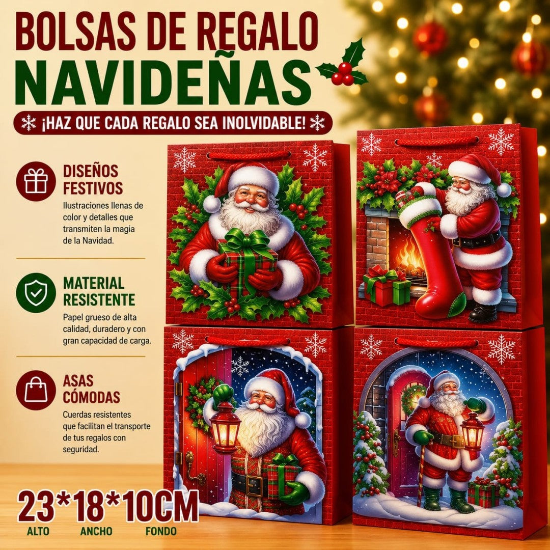 BOLSA REGALO NAVID S 23*18CM 1453