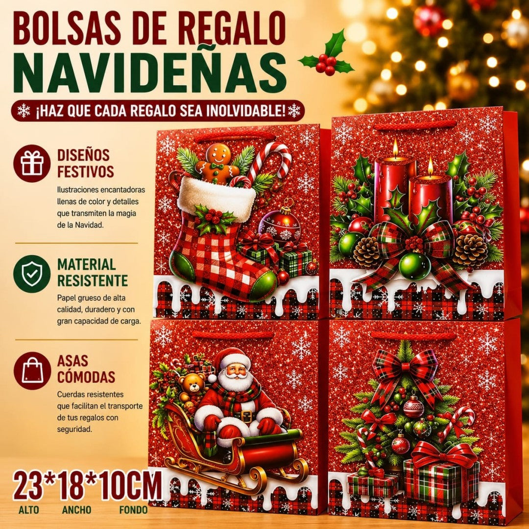 BOLSA REGALO NAVID S 23*18CM 1455