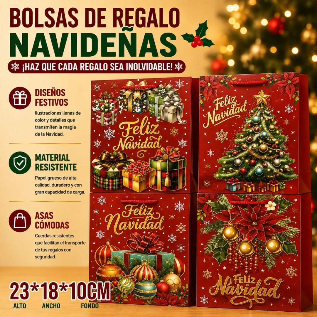 BOLSA REGALO NAVID S 23*18CM 7263