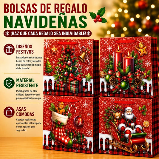 BOLSA REGALO NAVID S 24*18CM 1455H